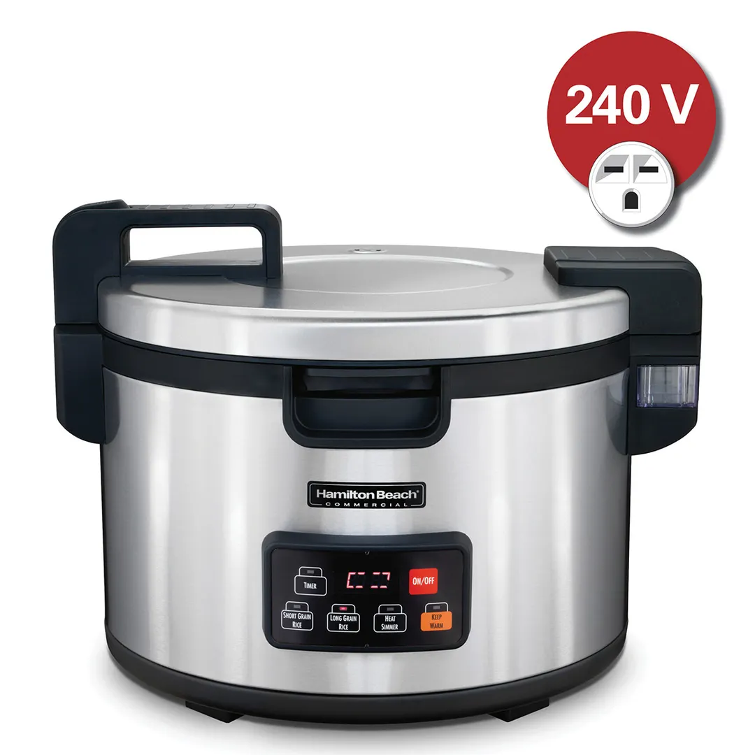 Hamilton Beach 37590 Proctor Silex Commercial Rice Cooker/Warmer, 90 Cups, 240V, 2500W