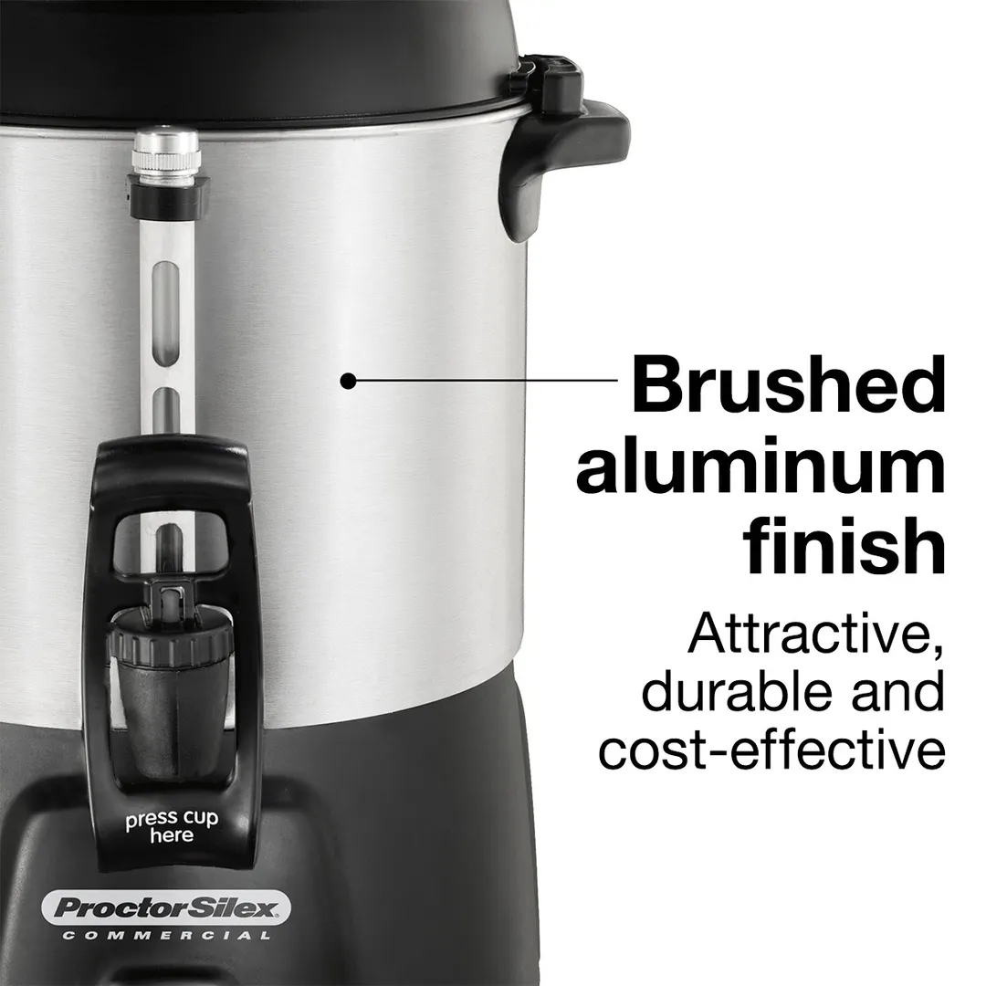 Hamilton Beach 45040R Proctor-Silex Coffee Urn, 40 Cup Capacity with Dual Heaters / 1.090W - 120V