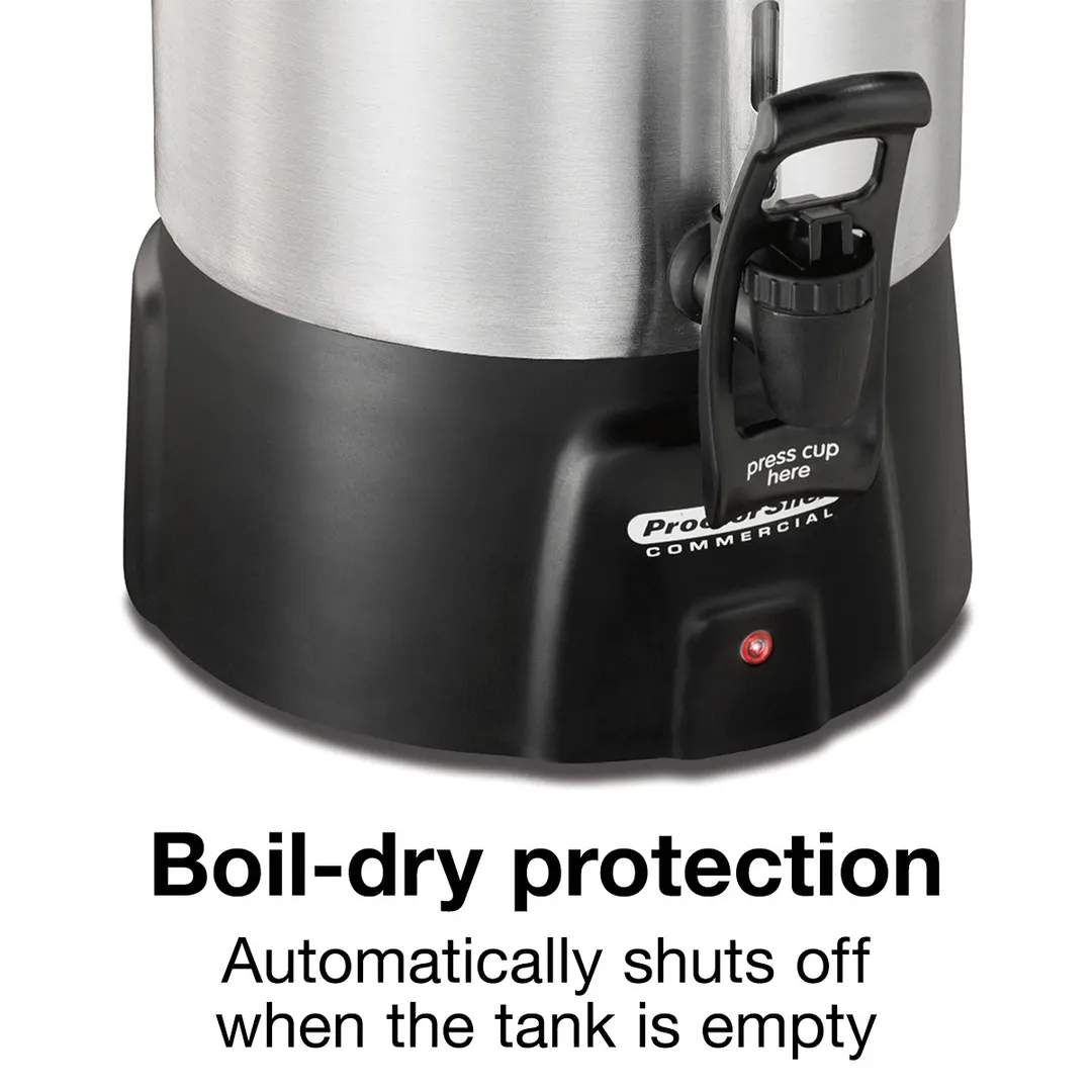 Hamilton Beach 45040R Proctor-Silex Coffee Urn, 40 Cup Capacity with Dual Heaters / 1.090W - 120V