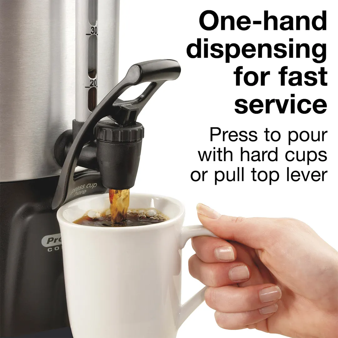 Hamilton Beach 45100R - Proctor-Silex® Coffee Urn,100 Cup Capacity with Dual Heaters / 1.090W - 120V