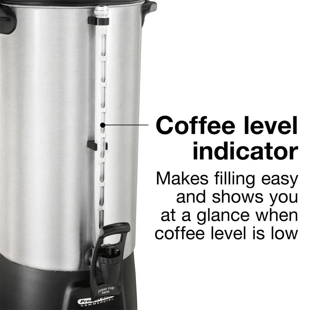Hamilton Beach 45100R - Proctor-Silex® Coffee Urn,100 Cup Capacity with Dual Heaters / 1.090W - 120V