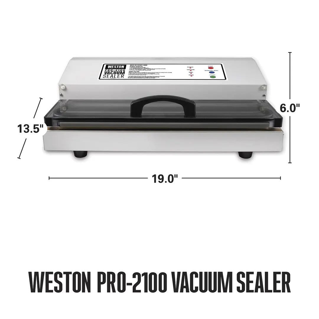 Hamilton Beach 65-0101 Weston PRO-2100 Countertop External Vacuum Sealer with 15" Seal Bar