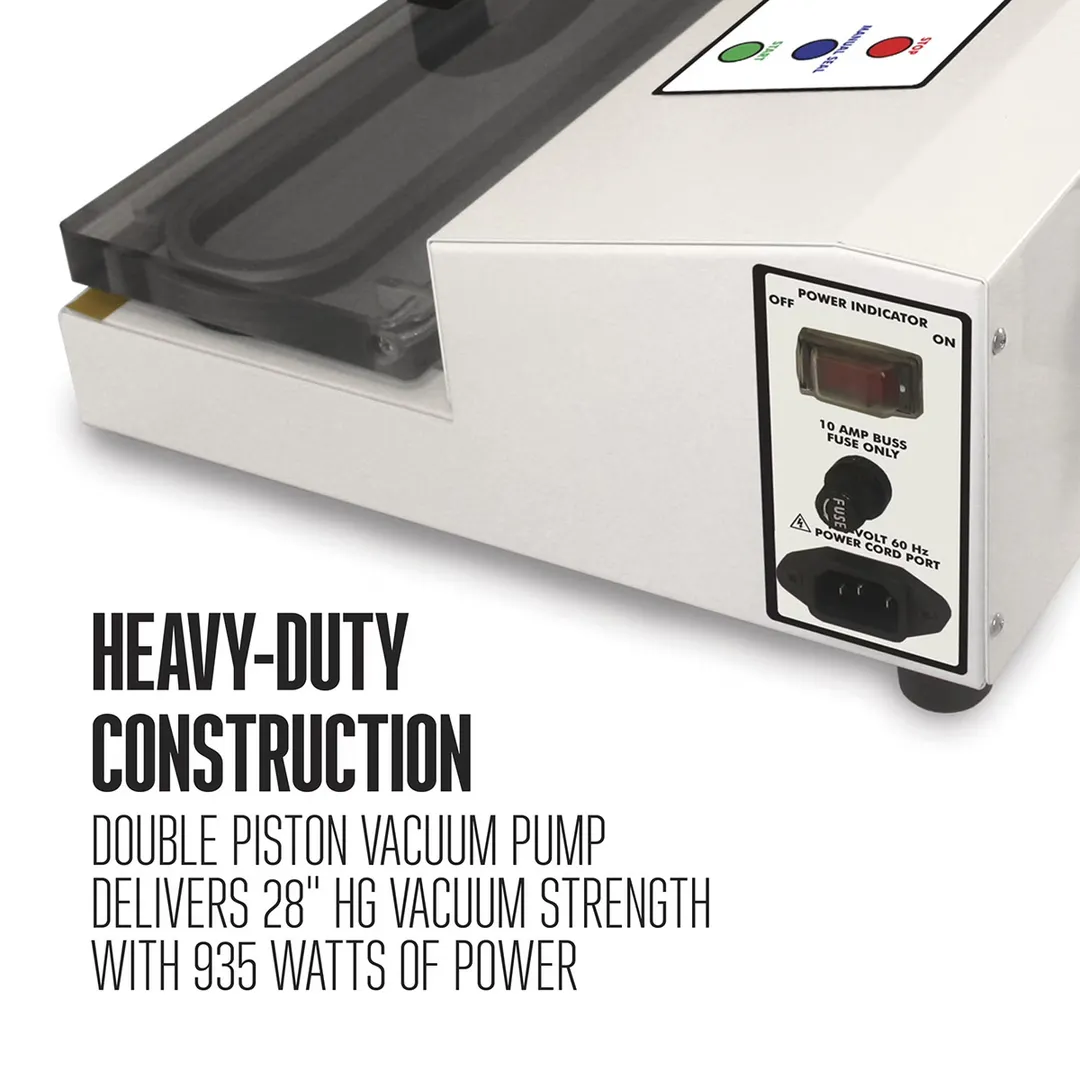 Hamilton Beach 65-0101 Weston PRO-2100 Countertop External Vacuum Sealer with 15" Seal Bar