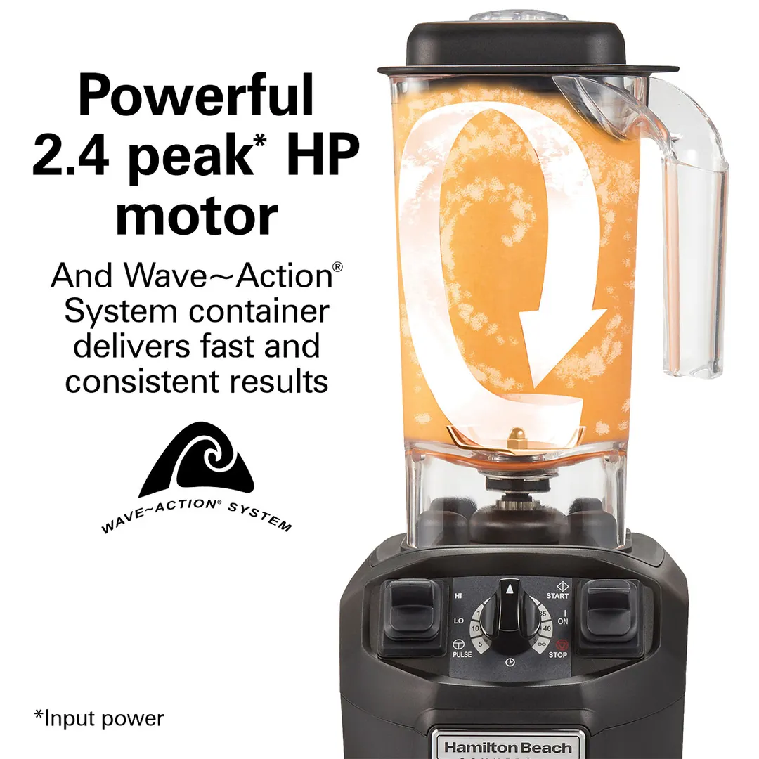 Hamilton Beach HBH455 Tango® High Performance Bar Blender, Two Speed Motor