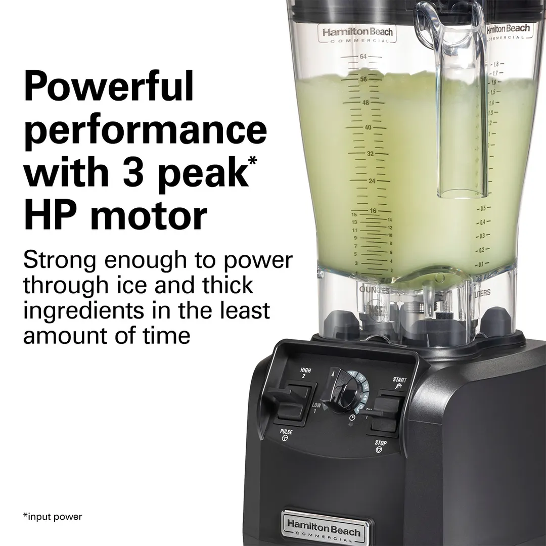 Hamilton Beach HBH550R Furry Blender, 64 Oz. Capacity, Variable Speed, High/Low