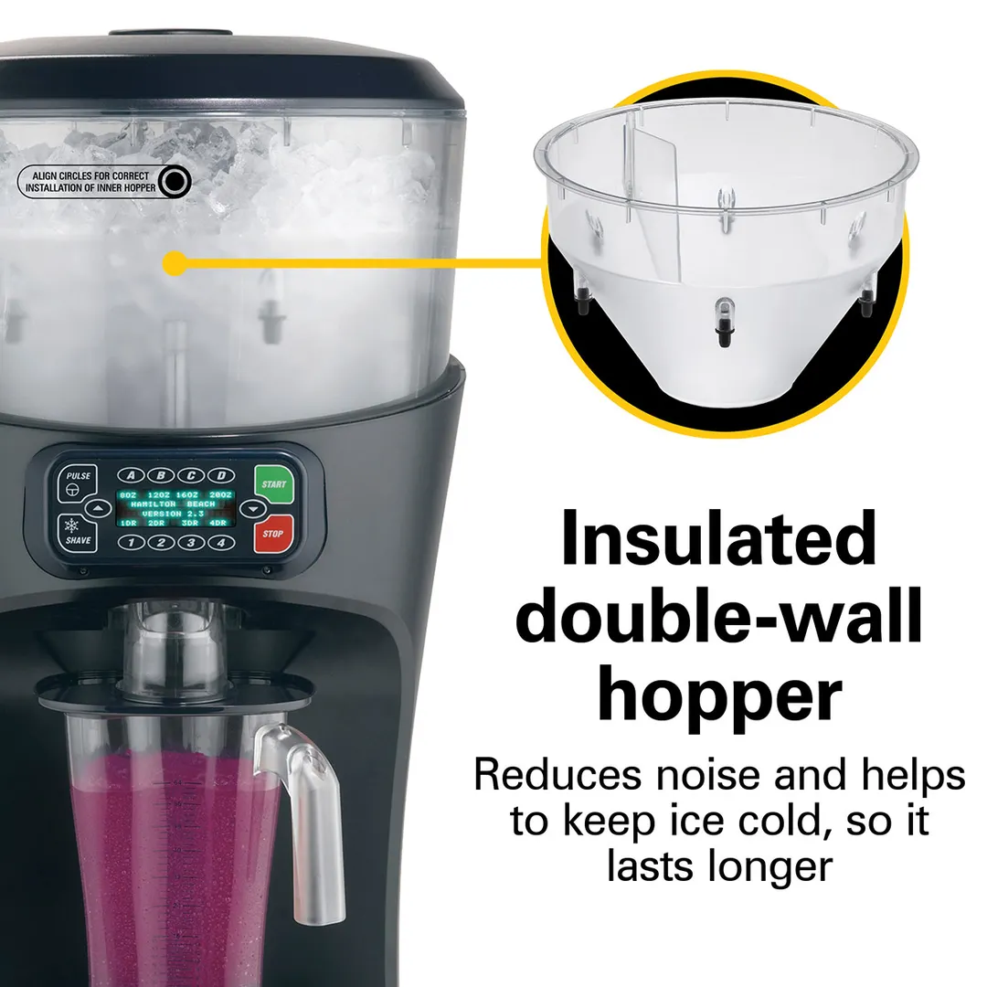 Hamilton Beach HBS1400R Revolution Ice Shaver, Insulated Double Wall Hopper