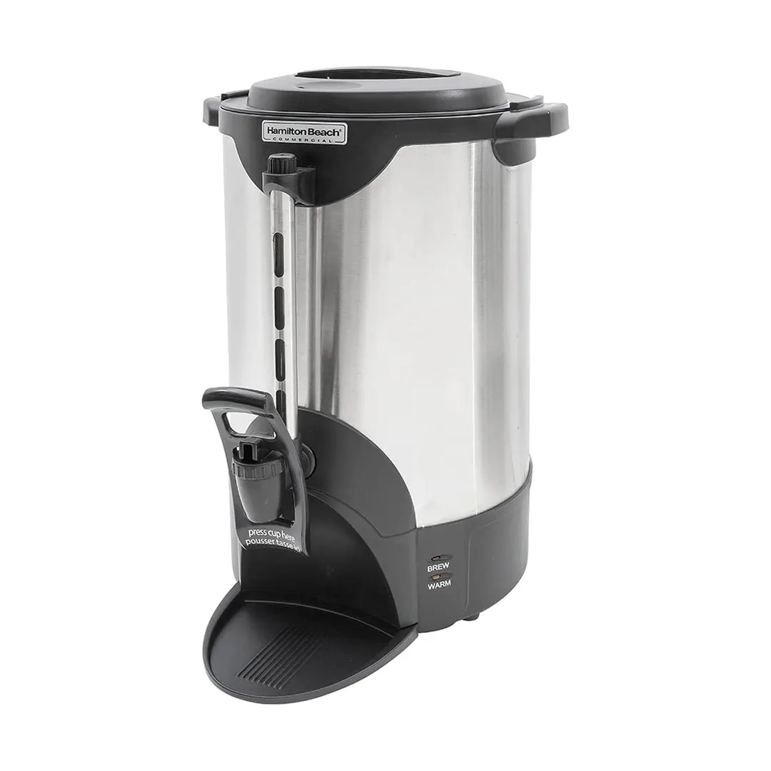 Hamilton Beach HCU040S - Coffee Urn, 40 Cup Capacity, Double Wall Insulation, 1.44kW - 120V