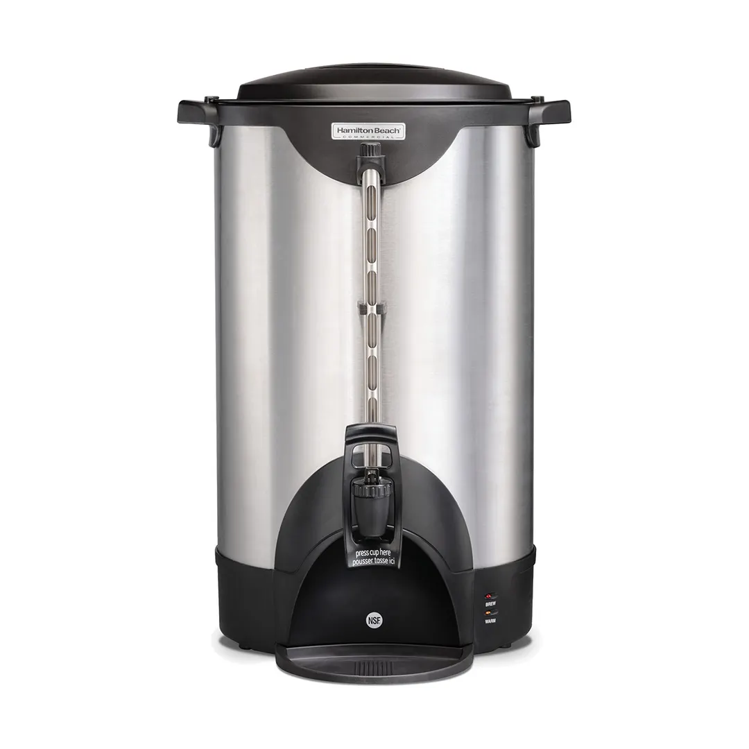 Hamilton Beach HCU100S - Coffee Urn, 100 Cup Capacity, Double Wall Insulation, 1.44kW - 120V