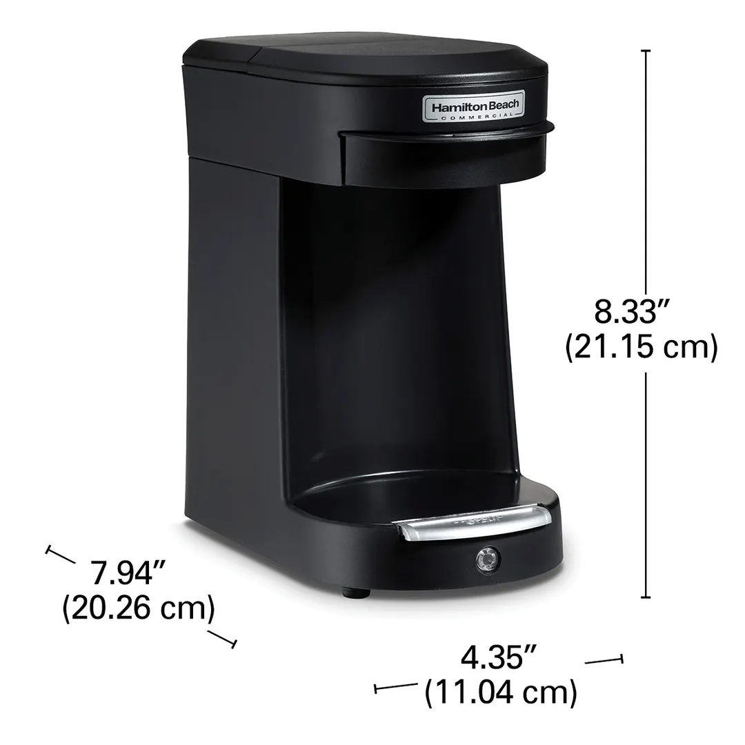 Hamilton Beach HDC200B Stainless Steel Front Loading Pod Coffee Maker, 500W/120V - Black