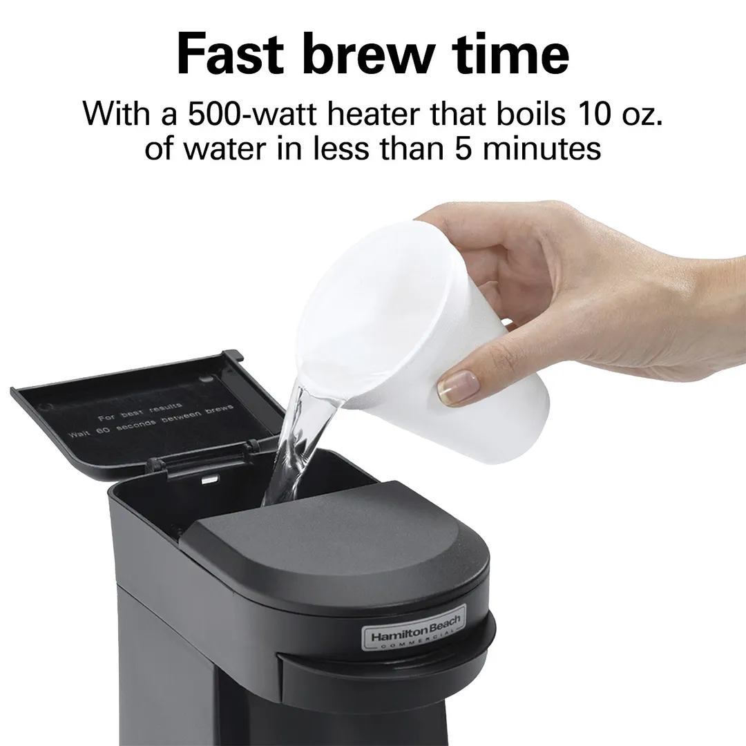 Hamilton Beach HDC200B Stainless Steel Front Loading Pod Coffee Maker, 500W/120V - Black