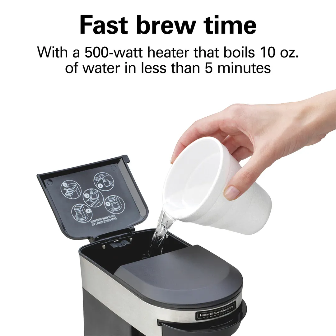 Hamilton Beach HDC200S-CE Pod Coffee Maker, SS Accents, 500W, 230V, International