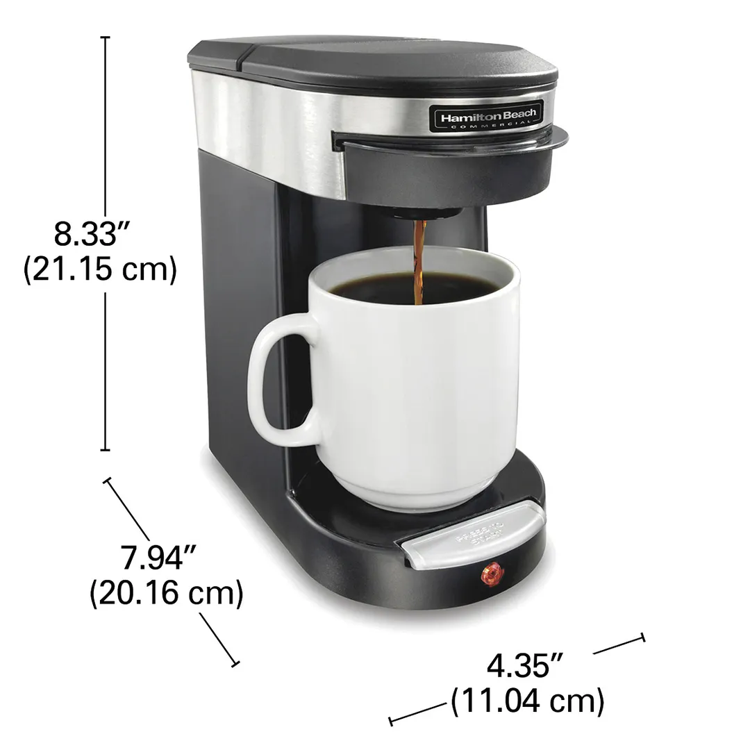 Hamilton Beach HDC200S-CA Front Loading Pod Coffee Maker, S.Steel Accents - 500W/120V