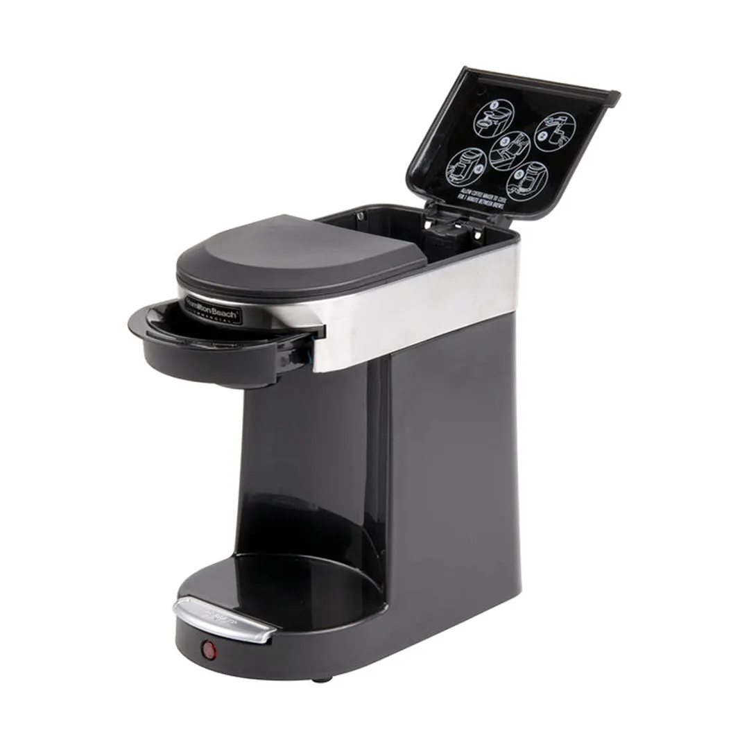 Hamilton Beach HDC200S-CA Front Loading Pod Coffee Maker, S.Steel Accents - 500W/120V