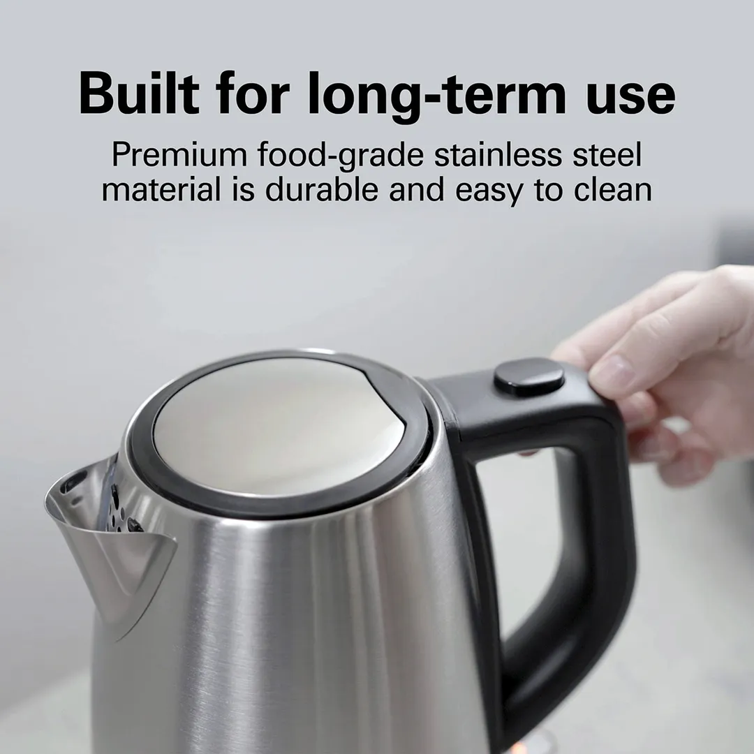Hamilton Beach HKE110 Kettle, 1 Liter, Stainless Steel, Concealed Heating Element
