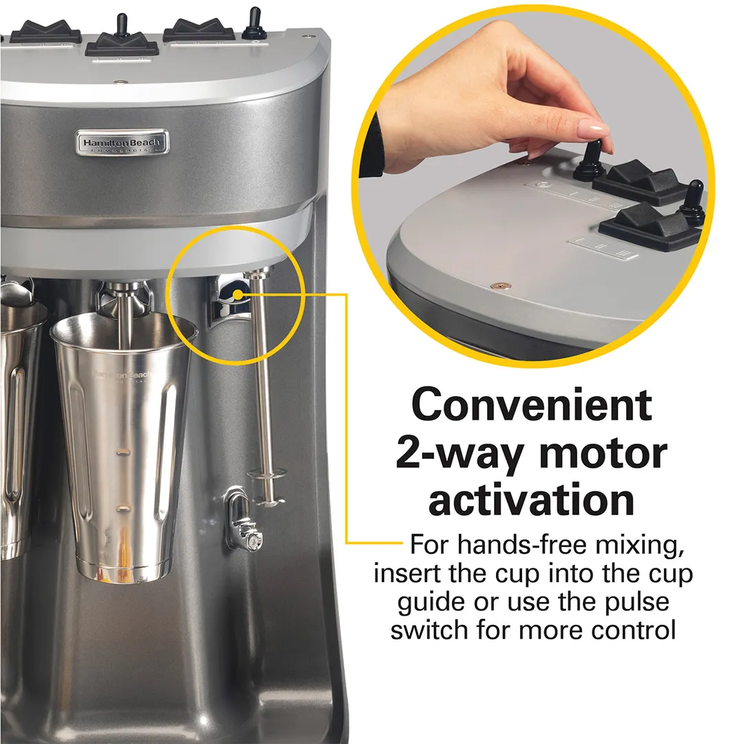 Hamilton Beach HMD400R Drink Mixer, Triple Spindle, For Soda