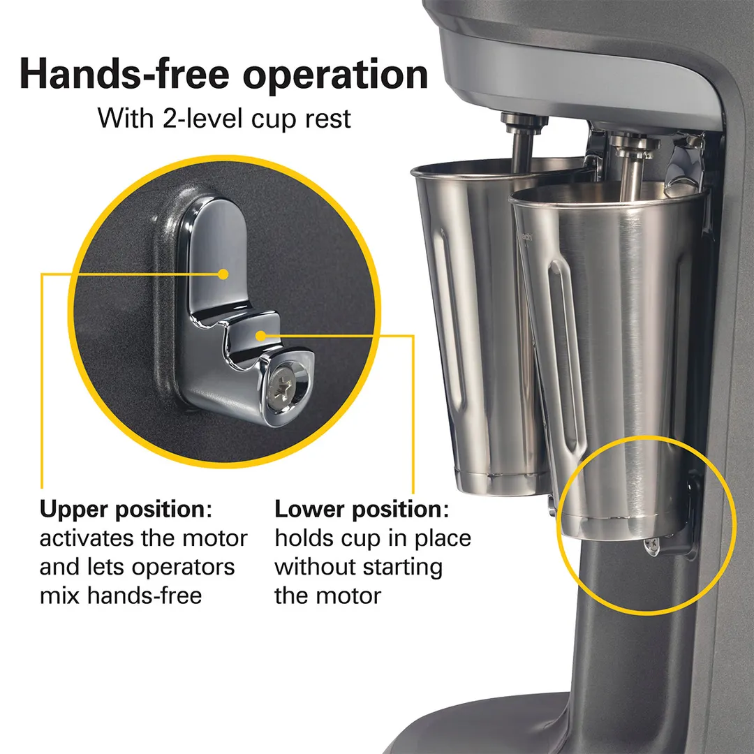 Hamilton Beach HMD400R Drink Mixer, Triple Spindle, For Soda