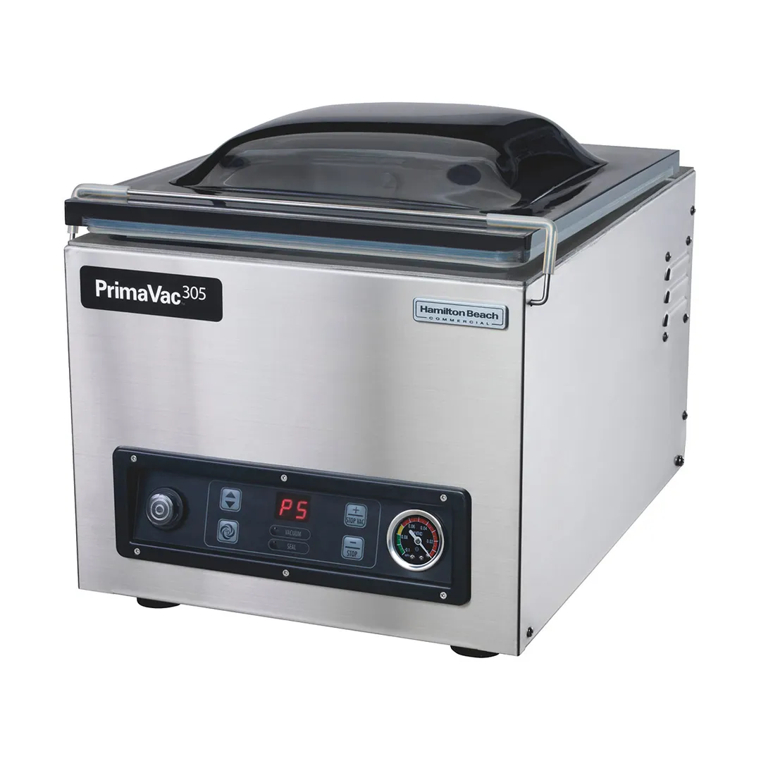 Hamilton Beach HVC305-CE PrimaVac Countertop Chamber Vacuum Packaging Machine with 12" Single Seal Bar