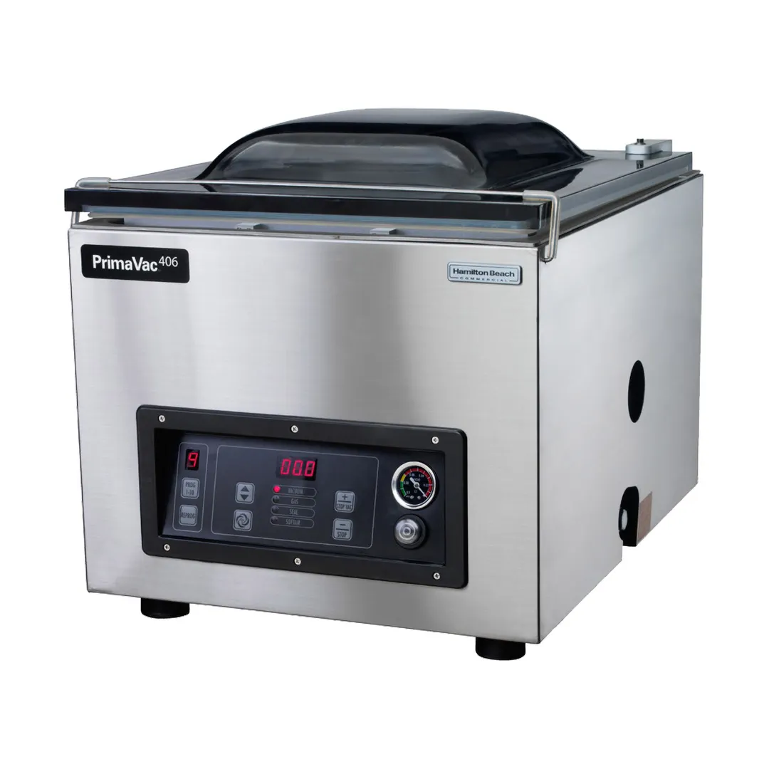 Hamilton Beach HVC406-CE PrimaVac Countertop Chamber Vacuum Packaging Machine with 16" Single Seal Bar