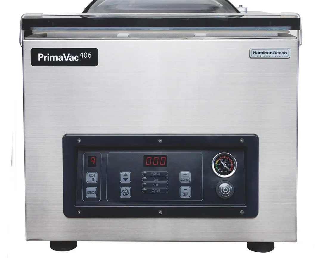 Hamilton Beach HVC406-CE PrimaVac Countertop Chamber Vacuum Packaging Machine with 16" Single Seal Bar