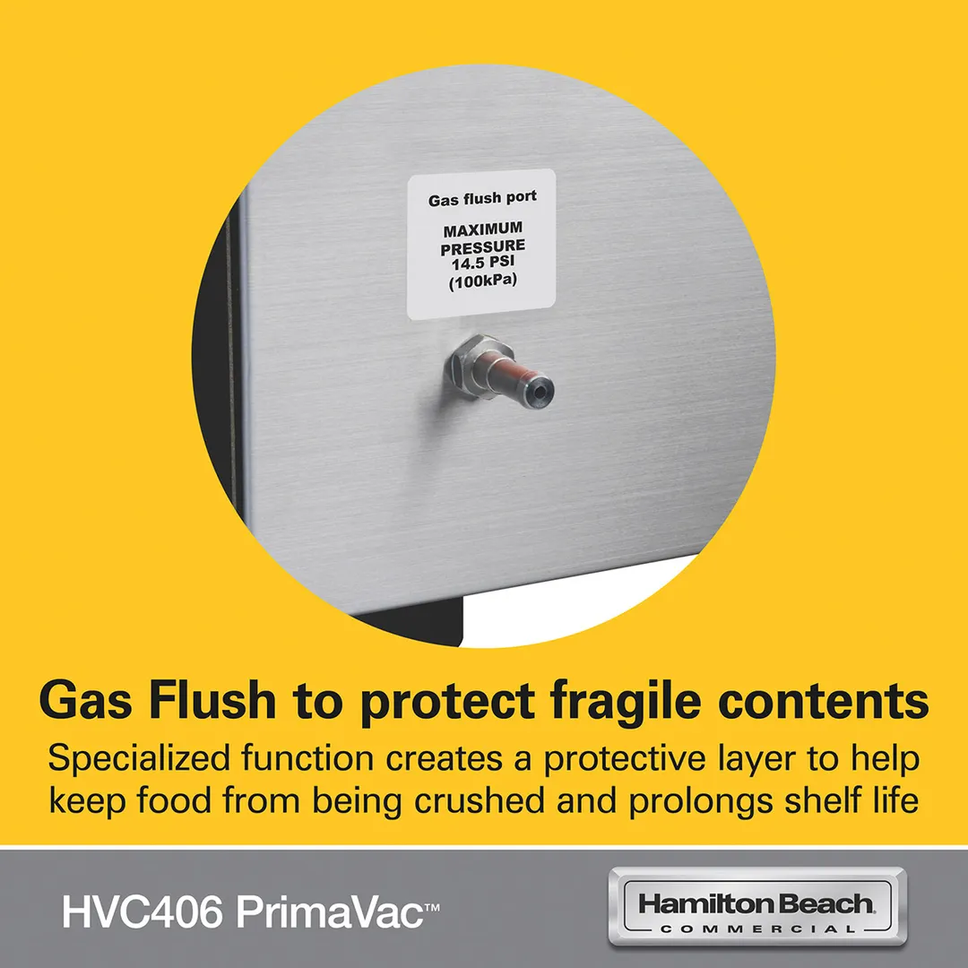 Hamilton Beach HVC406-CE PrimaVac Countertop Chamber Vacuum Packaging Machine with 16" Single Seal Bar