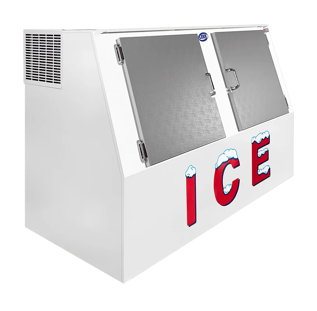Leer 3460301 Outdoor Ice Merchandiser, 46 cu ft, Steel Doors, R290 Refrigerant, 1/3 HP, UL Certified