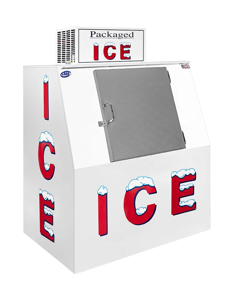 Leer 3510301 Ice Merchandiser – 40 cu ft, 50.5"W x 35.6"D x 68.7"H, Steel Door, R290, 1/3 HP, 115V UL