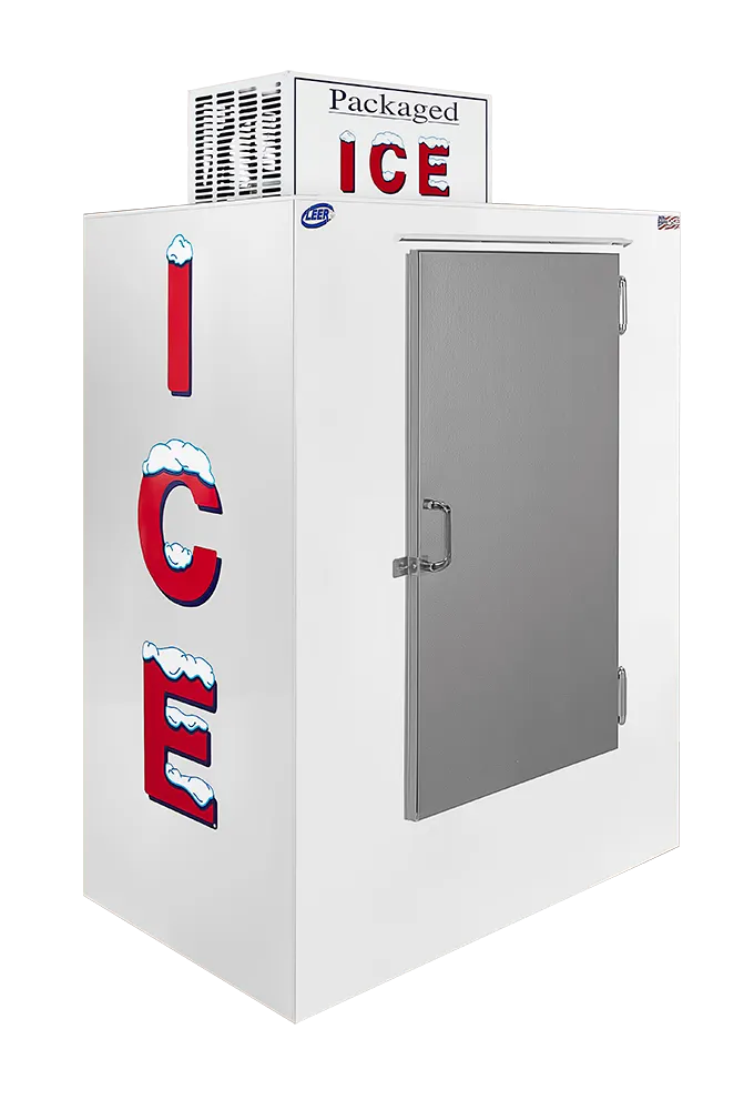 Leer, Inc. 3520301 Ice Merchandiser - 40 cu ft, 50.5"W x 32.1"D, Steel Door, R290, 1/3 HP 115V UL