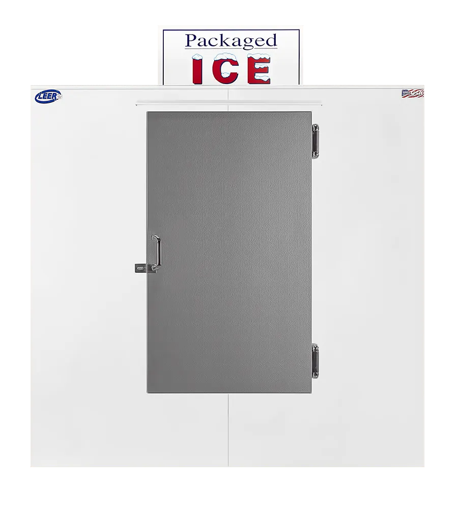 Leer 3530301 Ice Merchandiser, 65 cu ft, Galvanized Steel Door, 16‑24°F, R290, 1/3 HP, UL Certified