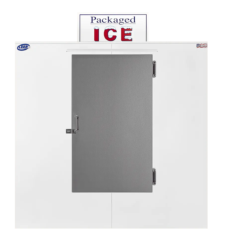Leer Inc. 3534301 Outdoor Ice Merchandiser, 65 cu ft Capacity, 64"W x 37.31"D x 76.56"H, R290