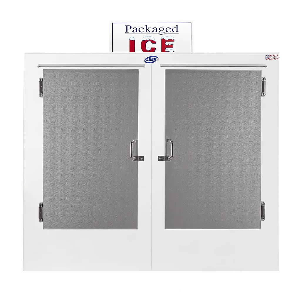 Leer 3550301 Ice Merchandiser, Outdoor, 60 cu ft, Steel Doors, 1/3 HP 115V, 16‑24°F, UL Certified