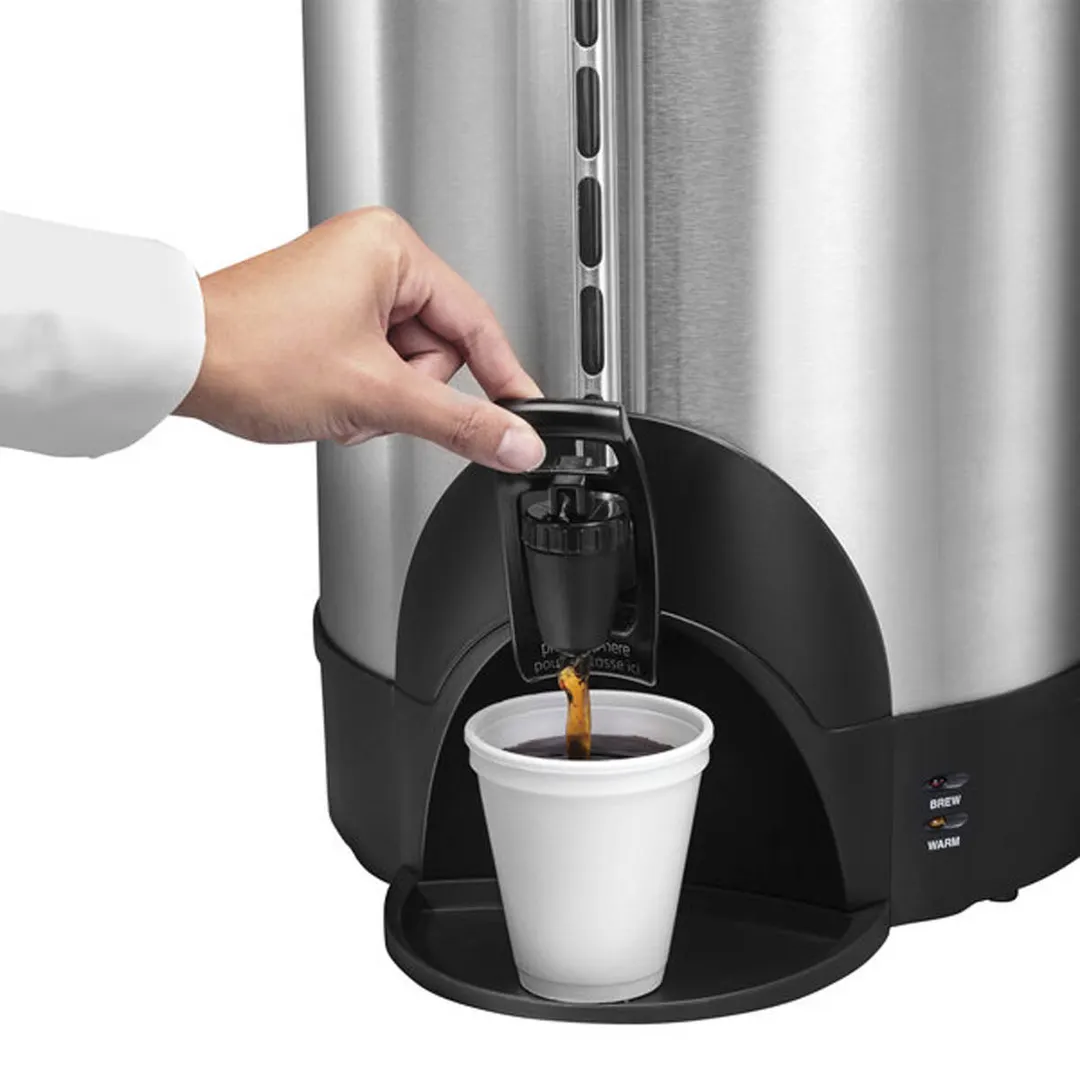 Hamilton Beach HCU100S - Coffee Urn, 100 Cup Capacity, Double Wall Insulation, 1.44kW - 120V