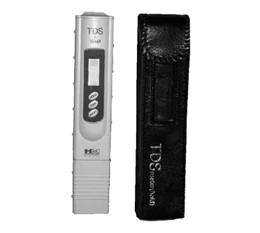 Everpure EV650020 Digital Pocket TDS Meter, 0-9990 ppm, 32-176°F Temp Read, Hold Function, Soft Case