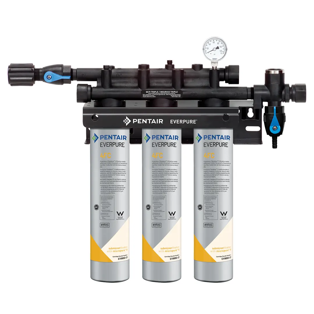 Everpure QC7I TRIPLE 4FC for Fountain / Beverage Machines Water Filtration System