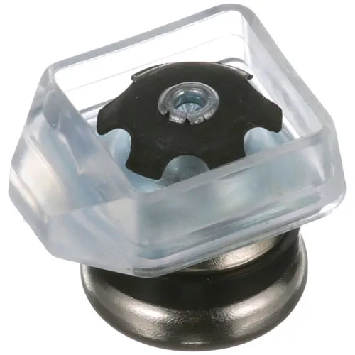 AllPoints 132400 Leveler Glides, for 13/16" OD Square Tubular Legs, Swivel Base, Vinyl Boot