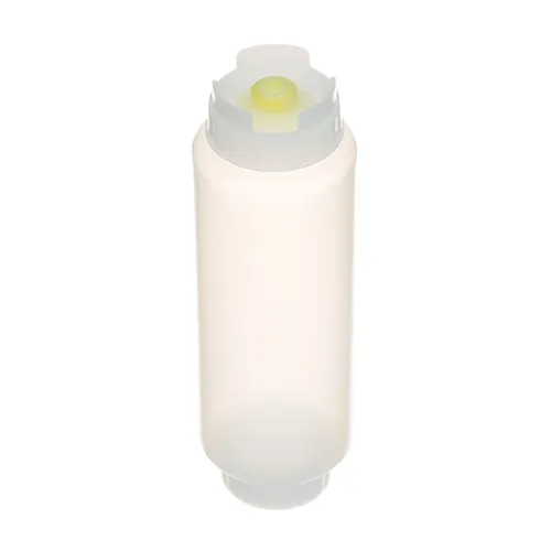 AllPoints 185670 FIFO BOTTLE™ 20 oz Plastic, Wide Mouth, Single Tip, Yellow Valve, NSF Certified