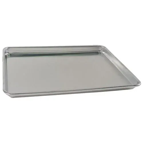 AllPoints 78251 Sheet Pan - Half-Size 18" x 13", Aluminum with Steel Wire Rim, Solid Uncoated