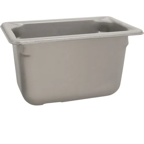 AllPoints 78328 Stainless Steel Steam Table Pan, 1/9 Size 4" Deep, 1.1 Qt, Solid - 1/Each