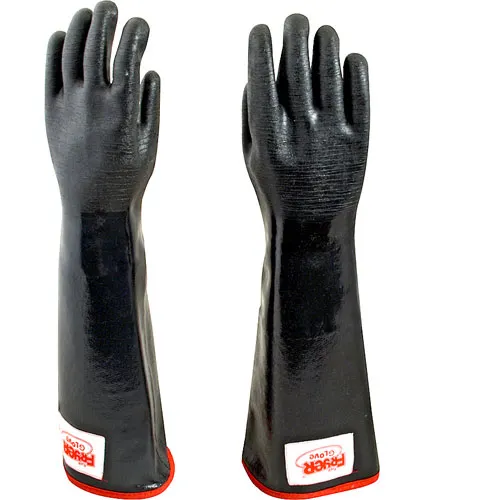 AllPoints 8011150 - Fryer Heat Resistant Gloves, 21" Length, Lining, Neoprene, Black, 450°F, 1 Pair