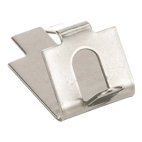 AllPoints 1351234 Shelving Clip, Pilaster, Square Slotted Shelf Support, Stainless Steel