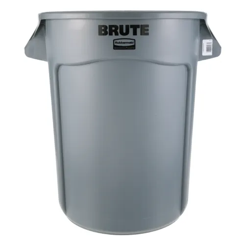 AllPoints 36152 - 32‑Gal Rubbermaid Brute Trash Can, 27‑13/16" Round Gray Rubber, Heavy‑Duty
