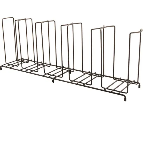 AllPoints 76582 Dispense‑Rite Cup Rack Organizer, 5‑Section Wire Steel, Black, 8½" H x 23" W x 5" D