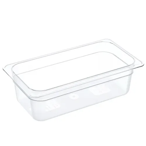 AllPoints 78434 - 1/3 Size Polycarbonate Food Pan, 4"-5" Depth, Veg & Condiment Storage - 1/Case