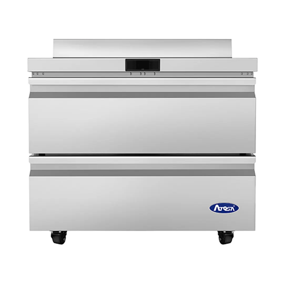 Atosa USA AWF36D2 36" 2-Drawers Worktop Freezer, Stainless Steel, -8°F–1°F temp, 8.97 cu. ft.