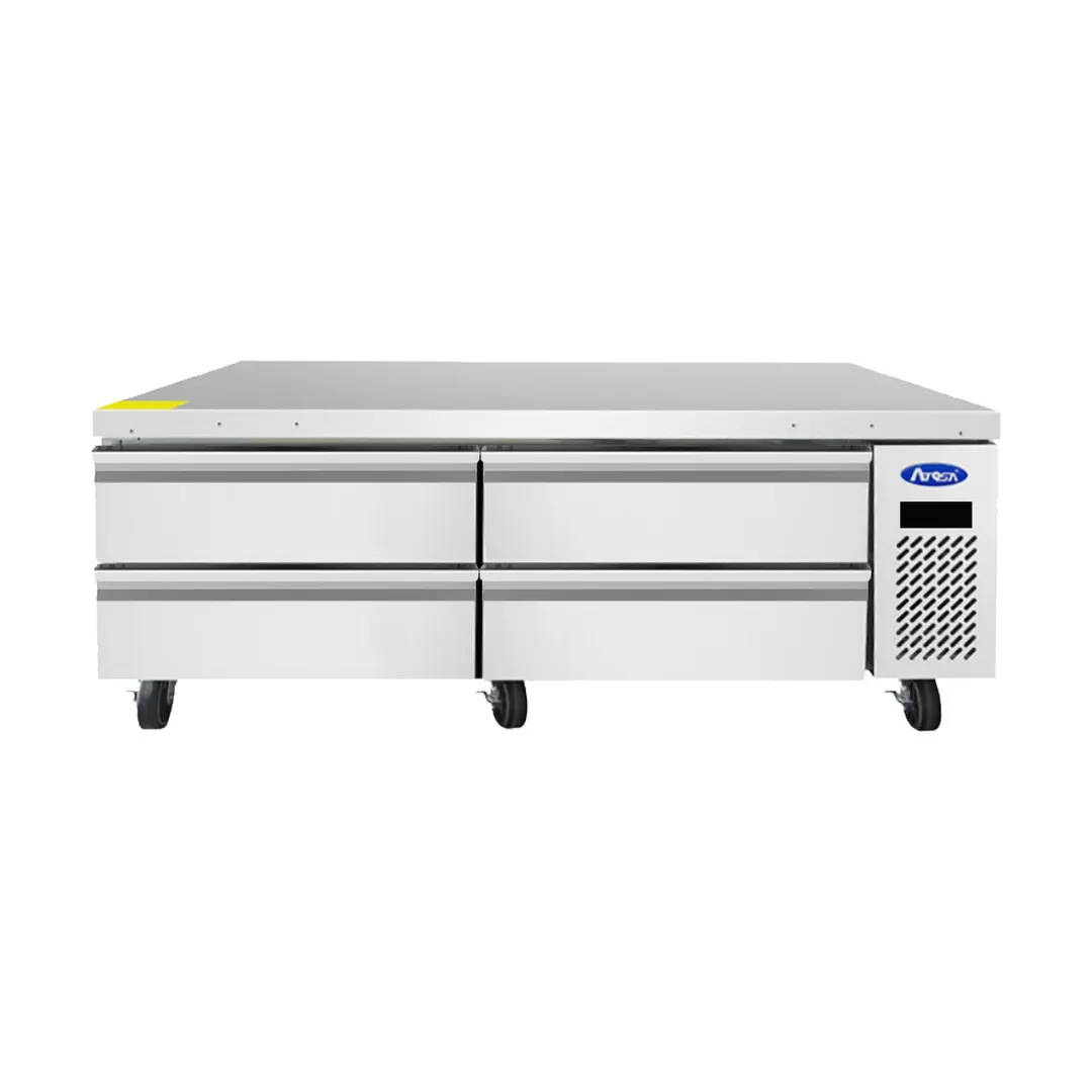 Atosa USA MGF8463GR 72" 4 Drawers Freezer Chef Base, Stainless Steel, -8°F–1°F, 680W, R290, 4.9 cu. ft.