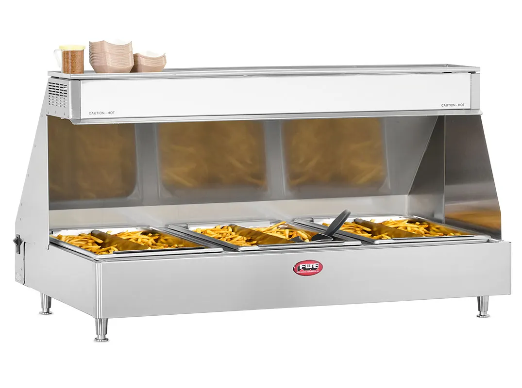 FWE HMC-1220-3-FD Countertop Fryer Dump Station w/ Infrared Elements, 3-Pan Capacity