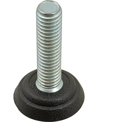 AllPoints 1211120 Leveler Glides, Nut Included, 1-1/8" Base Dia., 3/8"-16 Thread, Neoprene Base