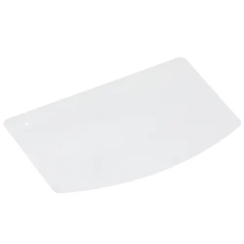 AllPoints 1331105 Bowl Scraper – 3" x 5" White Plastic Mixing Bowl Scraper for Easy Food Release