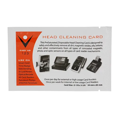 AllPoints 1391127 Cleaning Card - For Card Readers, POS Terminals, Door Locks & Key Card Readers