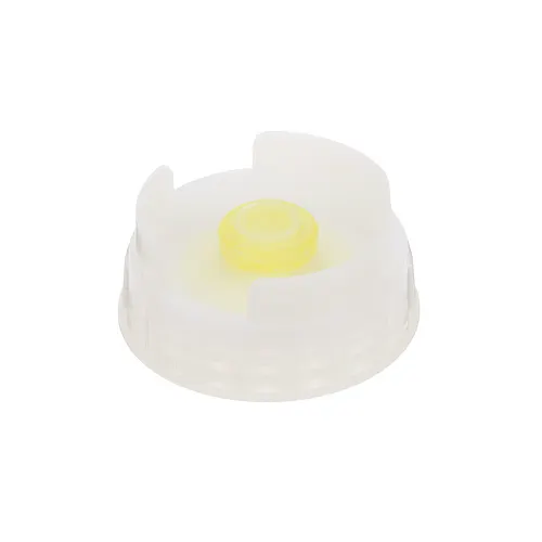 AllPoints 2801967 FIFO Dispensing Cap, Clear Plastic Bottle Top with Yellow Valve, NSF Certified
