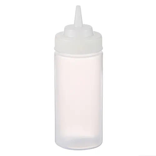 AllPoints 86842 Squeeze Bottle – 16 oz Clear Polyethylene, Wide‑Mouth Tip, 2‑3/4" OD × 8"